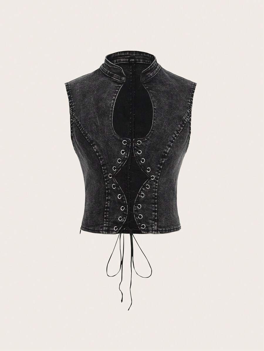 Sleeveless Sexy Cut-Out